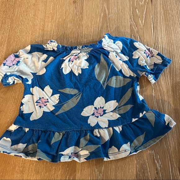 Carter's Blue and White Floral Outfit - Picture 3 of 6